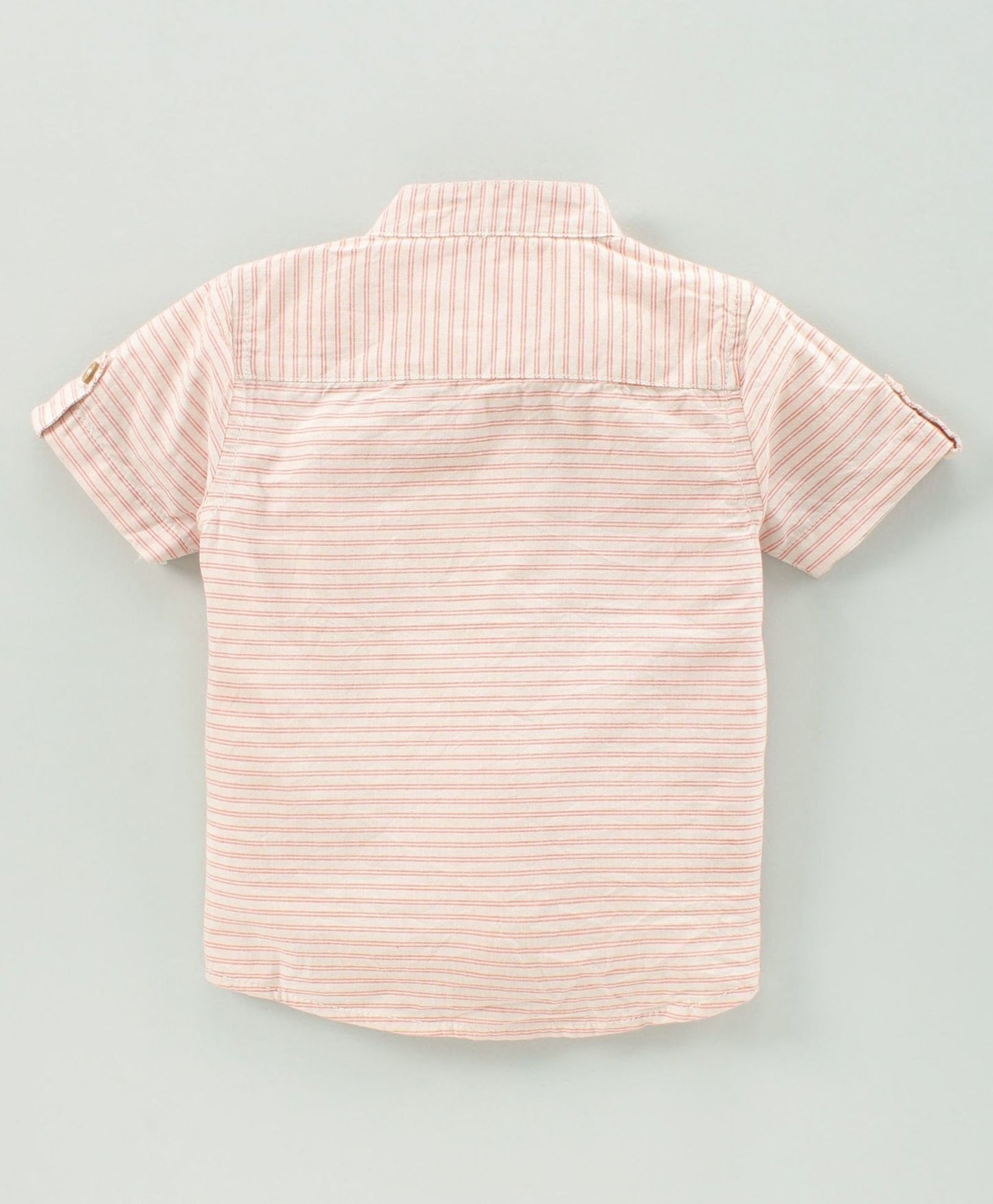 Babyhug Half Sleeves Shirts and Shorts Set Stripes – Peach Green