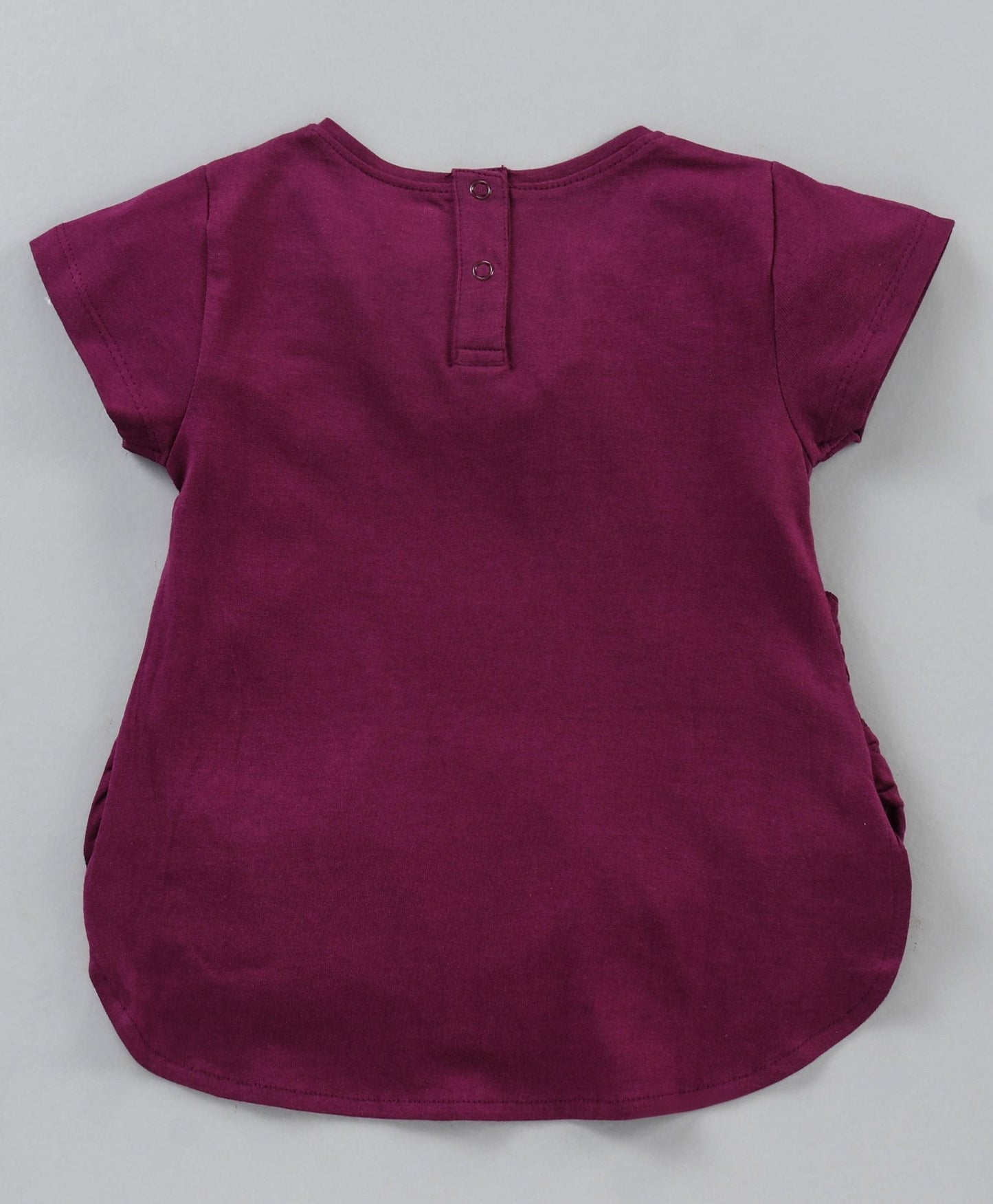 Short Sleeves Top & Leggings Butterfly Sequin – Purple