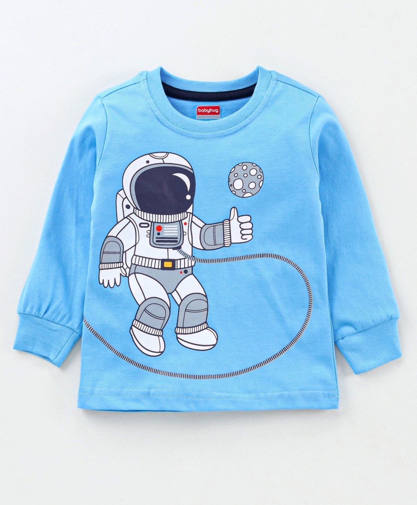 Babyhug Full Sleeves Tee & Jeans Set Astronaut – Blue
