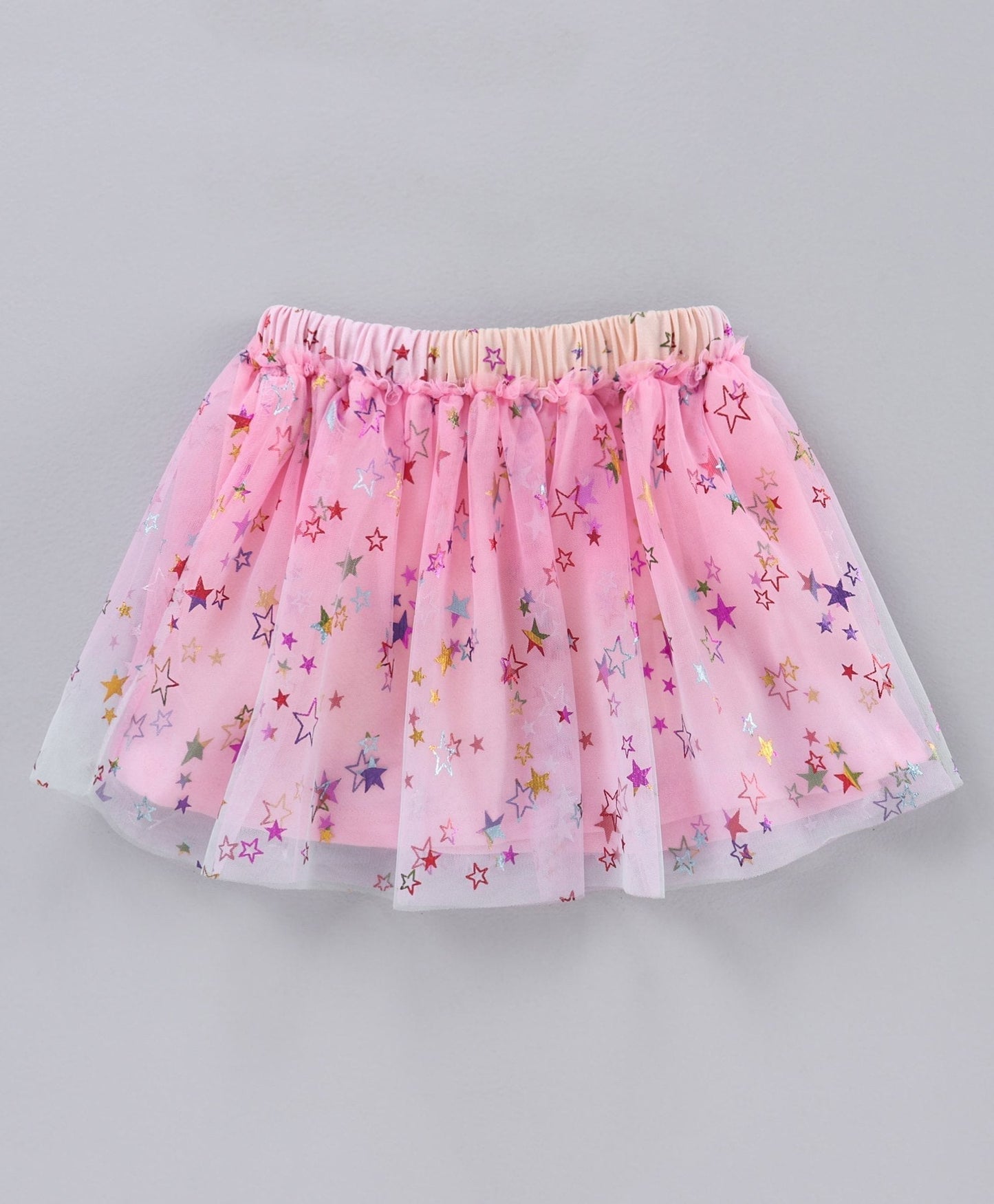 Full Sleeves Top and Skirt Set Glitter Princess Print – White Pink