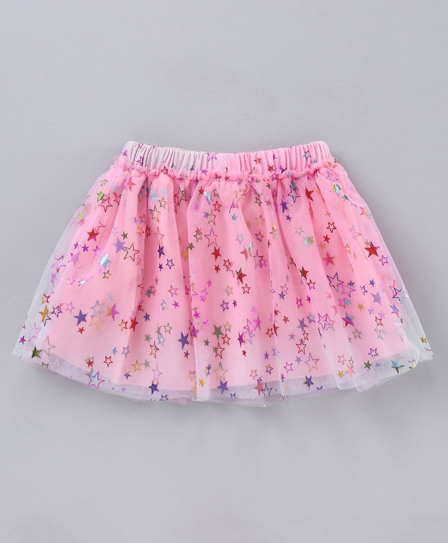 Full Sleeves Top and Skirt Set Glitter Princess Print – White Pink