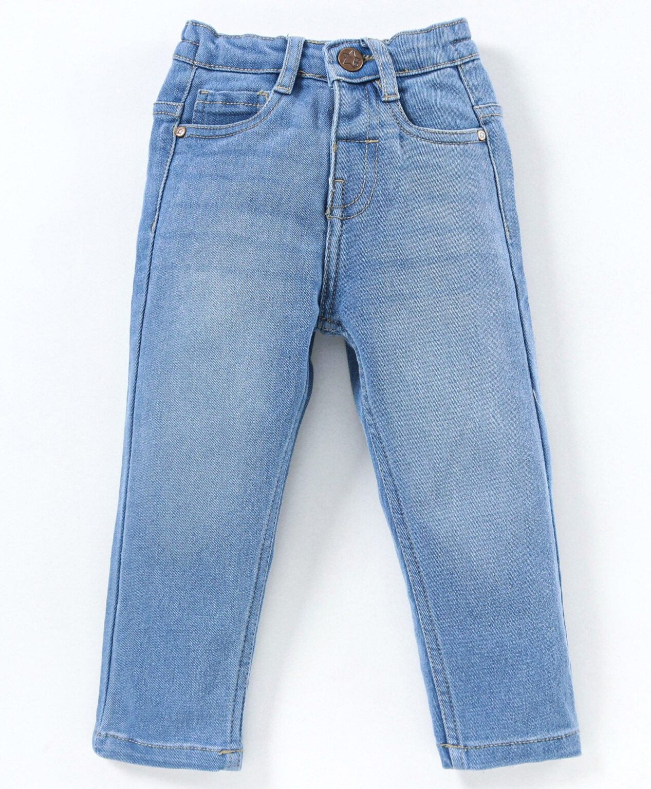 Babyhug Full Sleeves Striped Shirt & Denim Jeans – Blue