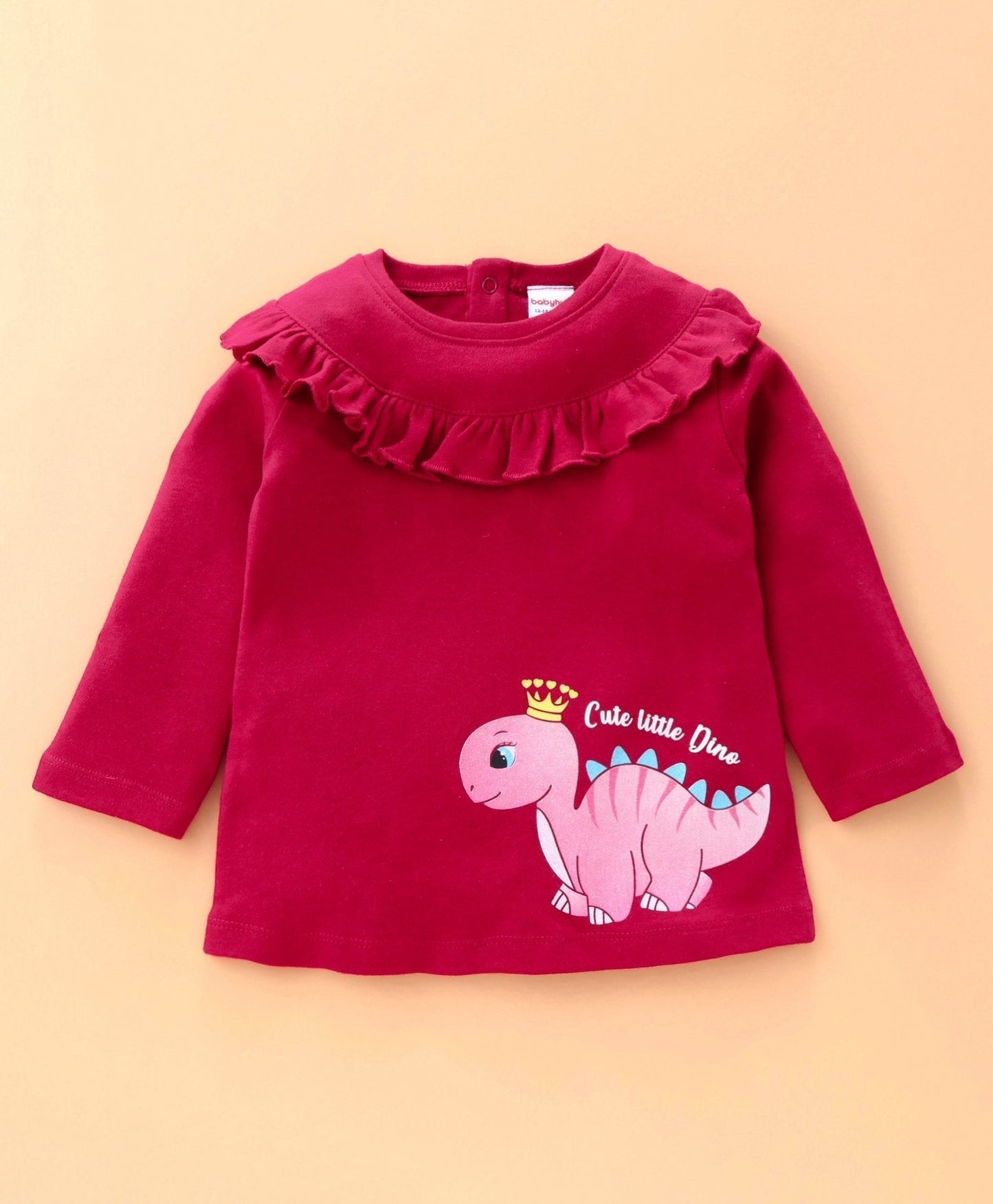 Babyhug Full Sleeves Top & Bottomwear – Maroon