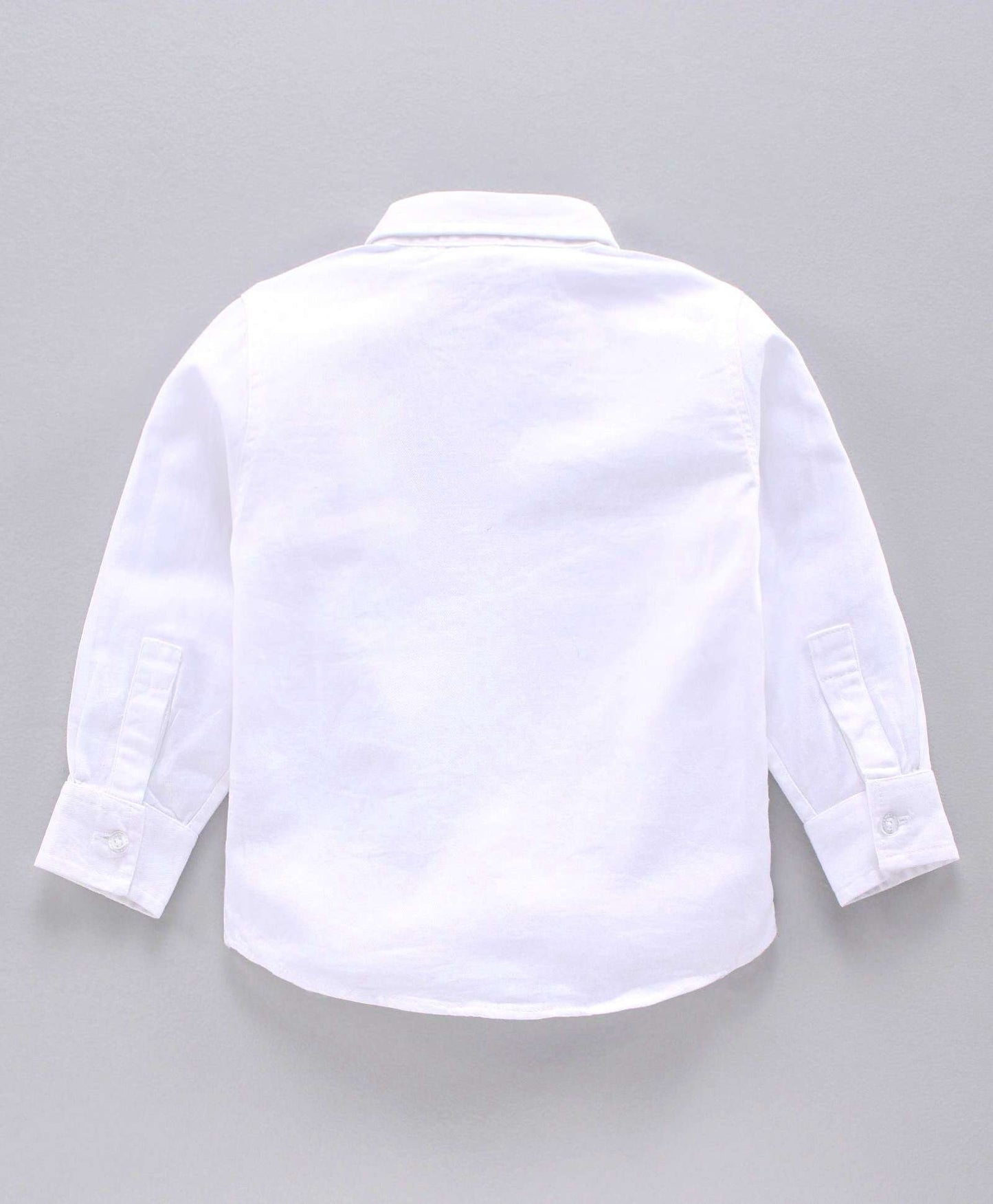 Mark & Mia Full Sleeves Shirt & Trouser With Tie Bow - Yellow White