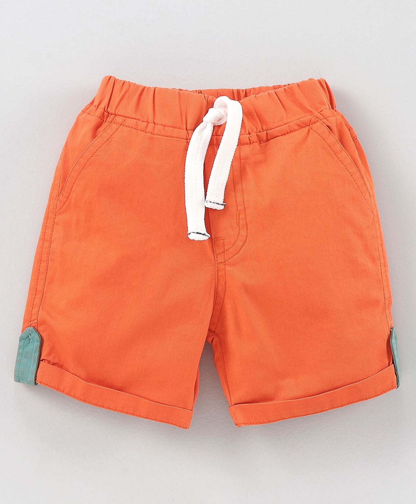 Half Sleeves T-Shirt & Shorts Set Striped – Orange White