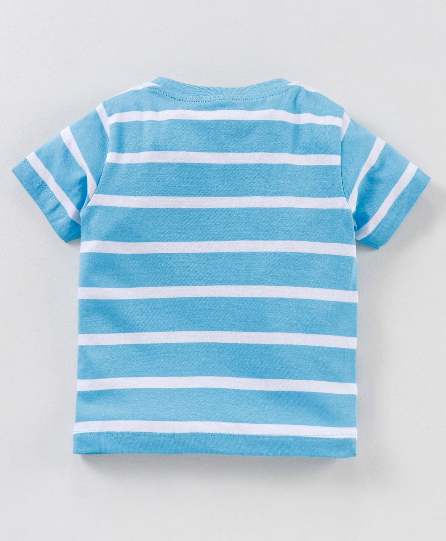 Babyhug Half Sleeves Striped T-Shirt and Shorts Set Astronaut Print – Blue Navy