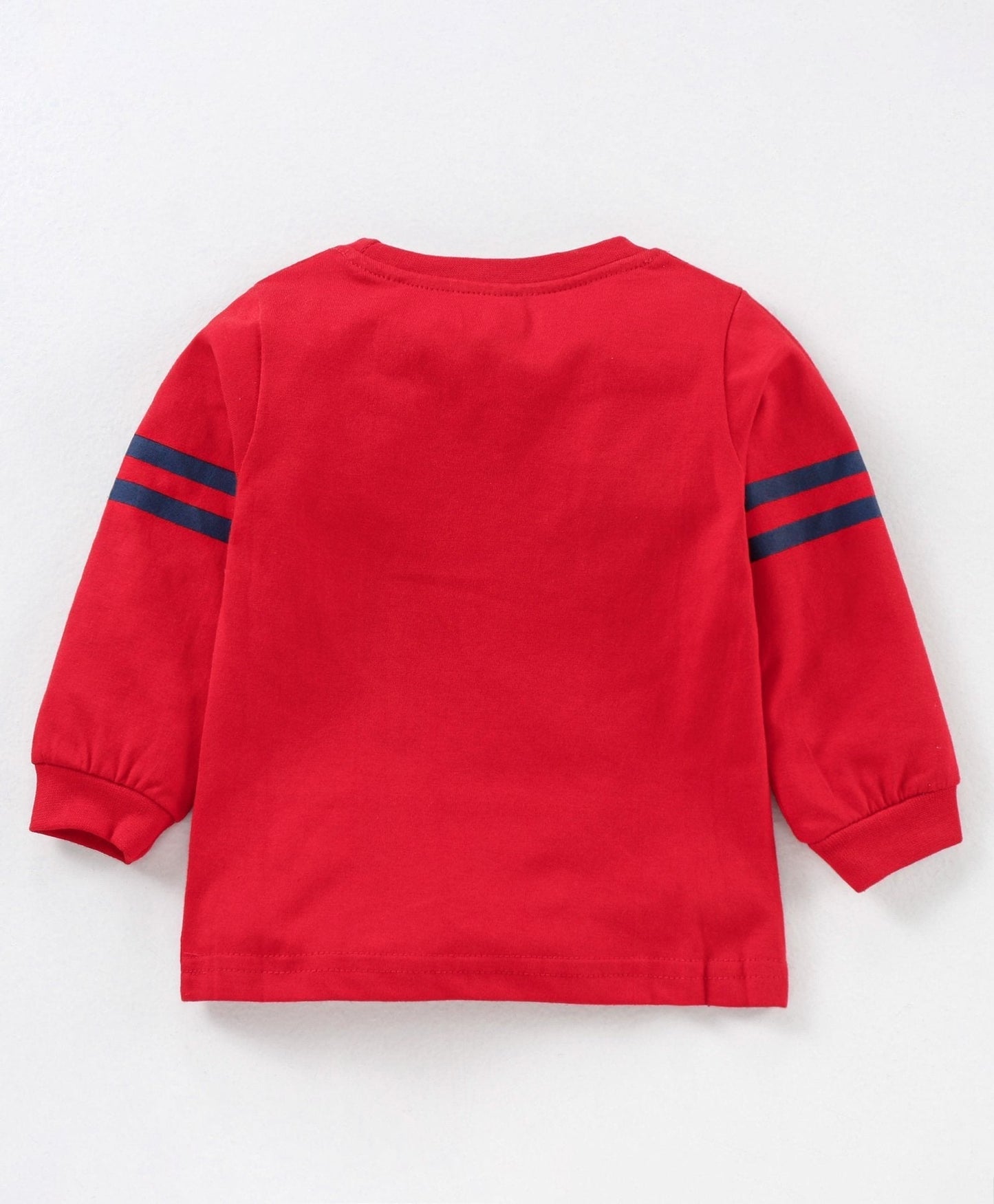 Babyhug Full Sleeves Tee & Lounge Pant Football Print – Red