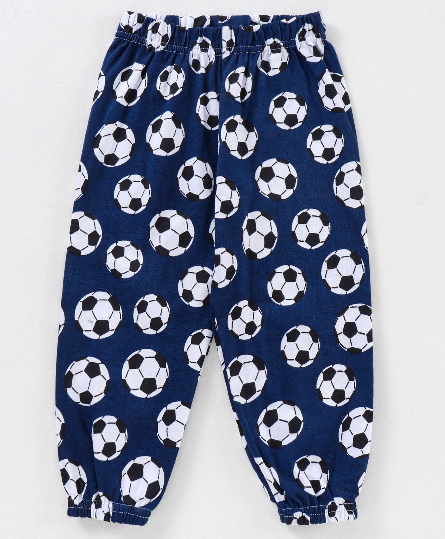 Babyhug Full Sleeves Tee & Lounge Pant Football Print – Red