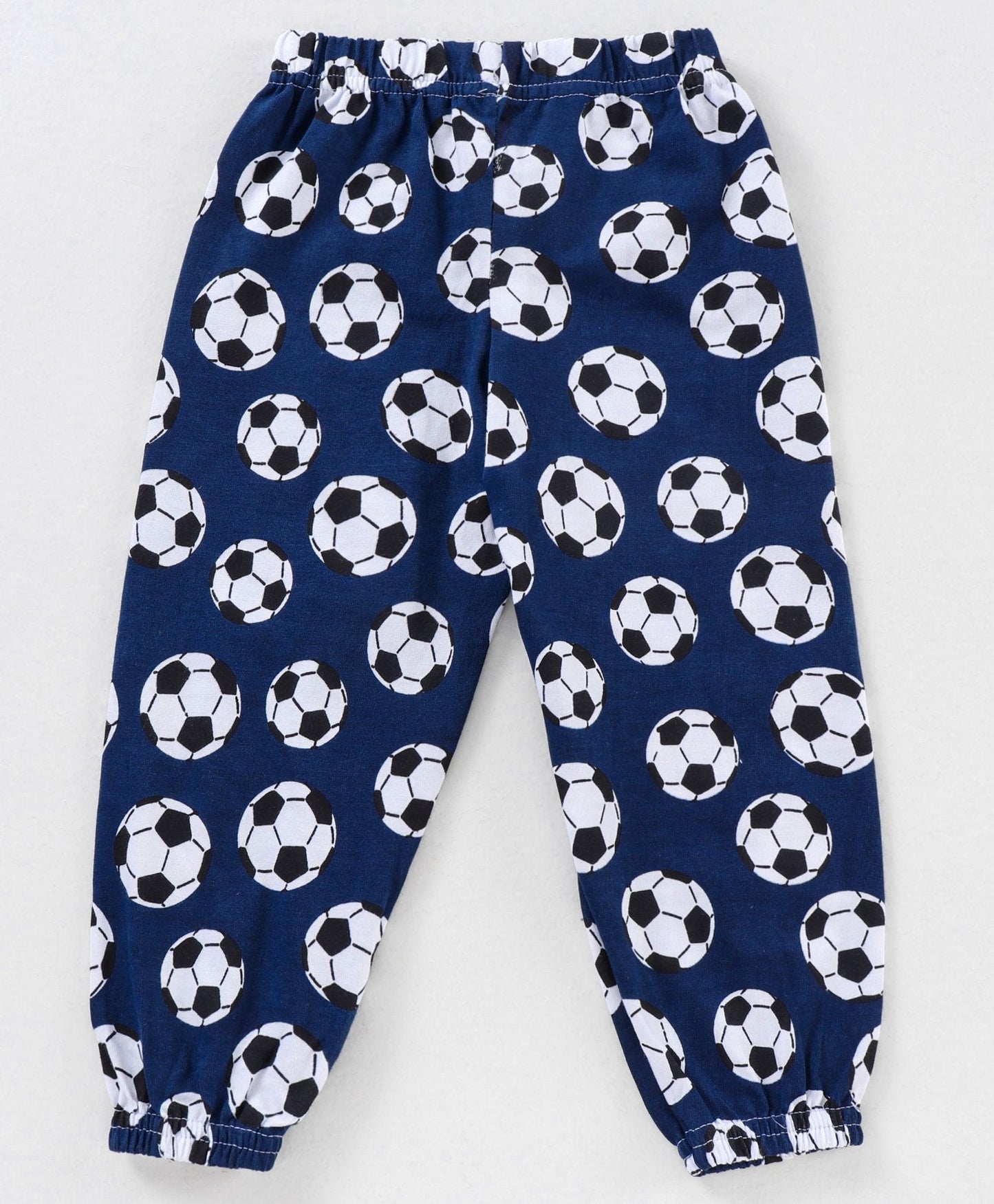 Babyhug Full Sleeves Tee & Lounge Pant Football Print – Red