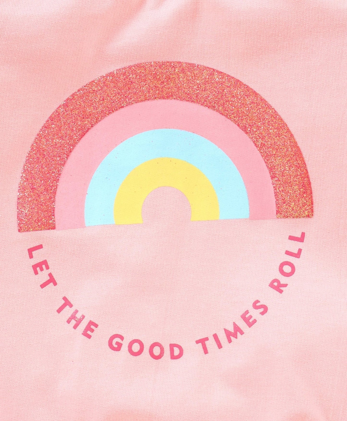 Babyhug Full Sleeves Top & Jogger Rainbow Graphic – Peach