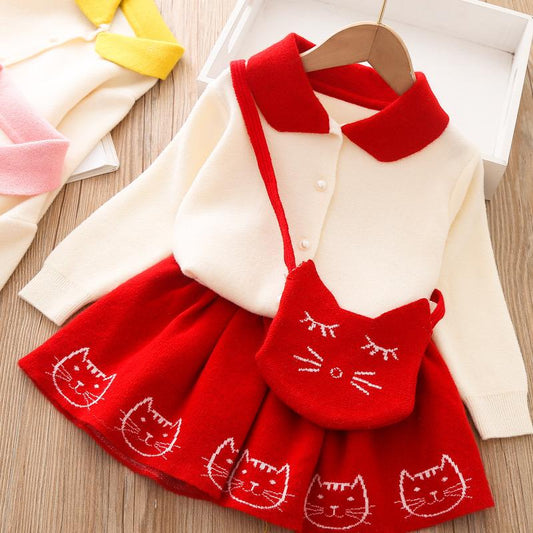 Cat printed winter set