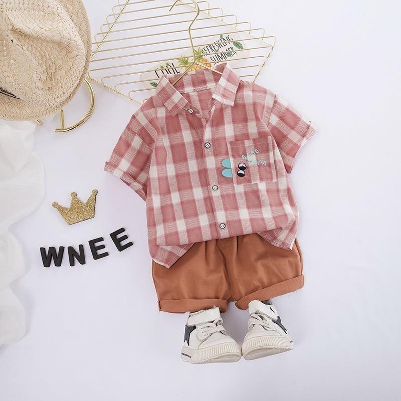 Checkered Shirt And Shorts Set