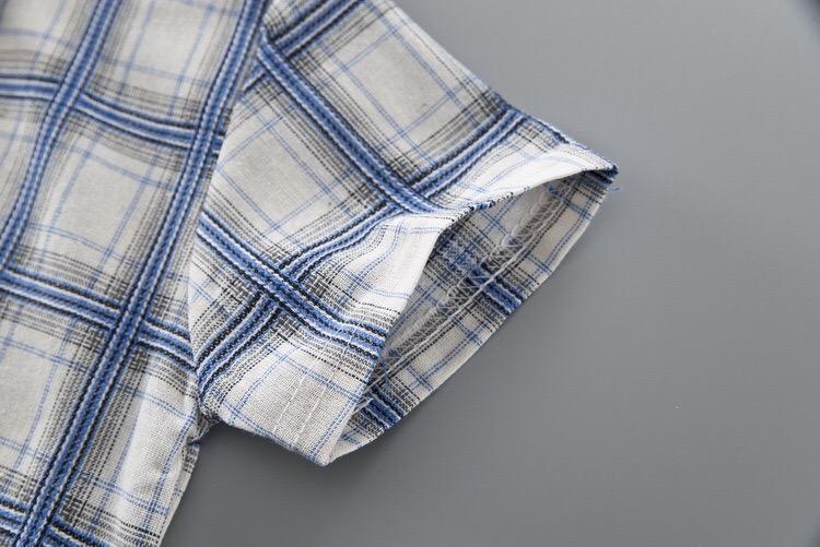 Checks Shirt with Suspender Set