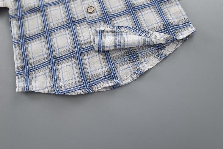 Checks Shirt with Suspender Set