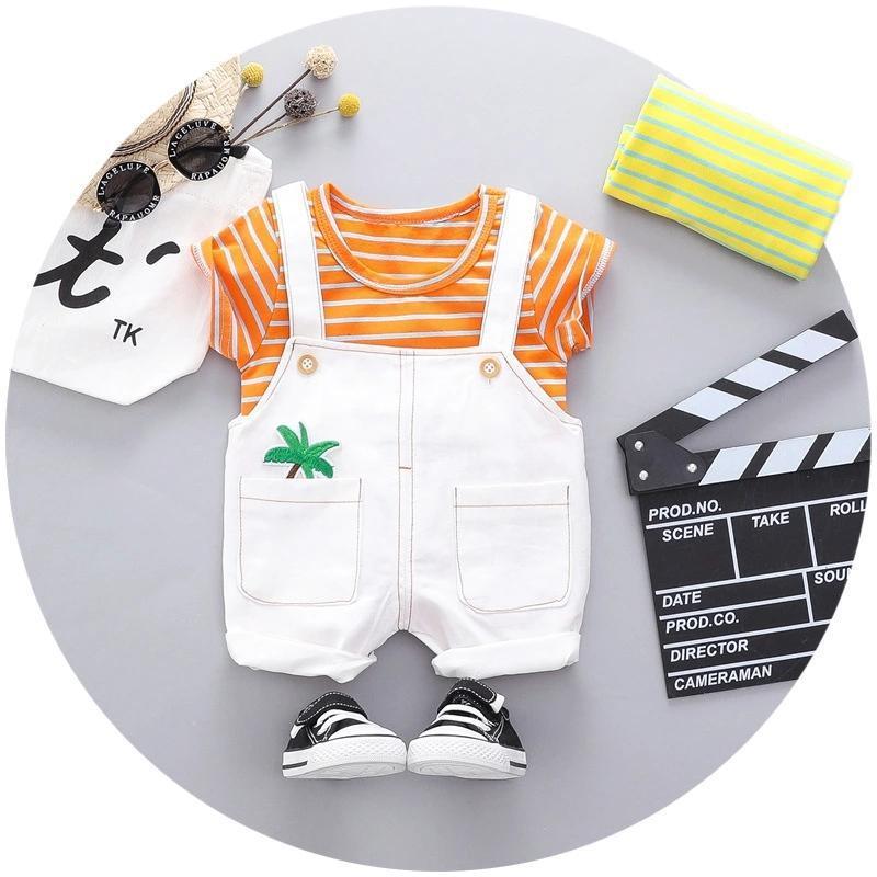 Coconut Tree Embroidered Summer Set