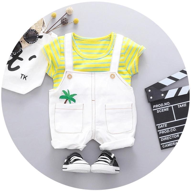 Coconut Tree Embroidered Summer Set