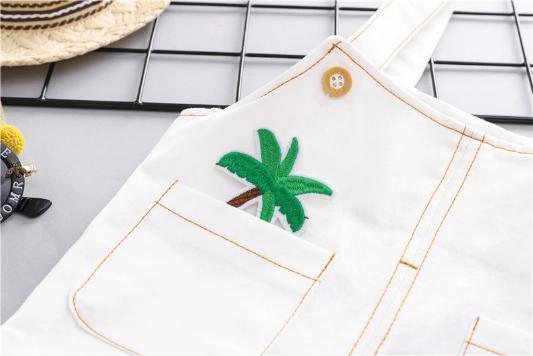 Coconut Tree Embroidered Summer Set