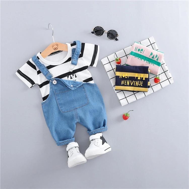 Denim Dungaree And T-Shirt Set