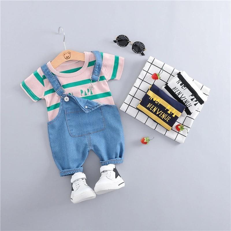 Denim Dungaree And T-Shirt Set