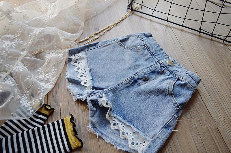 Eyelet top and shorts set