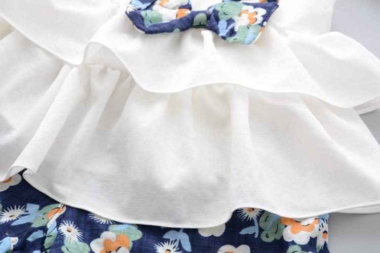 FLARE TOP AND FLORAL SHORTS SET WITH HAT
