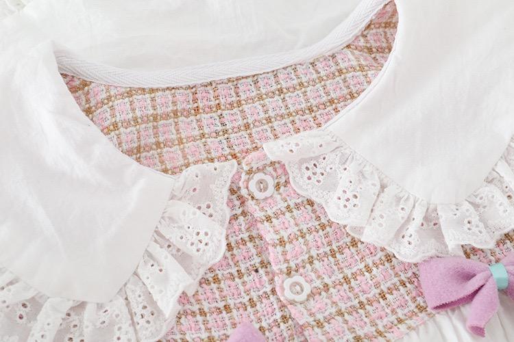 Frill Top and Lace Denim Set
