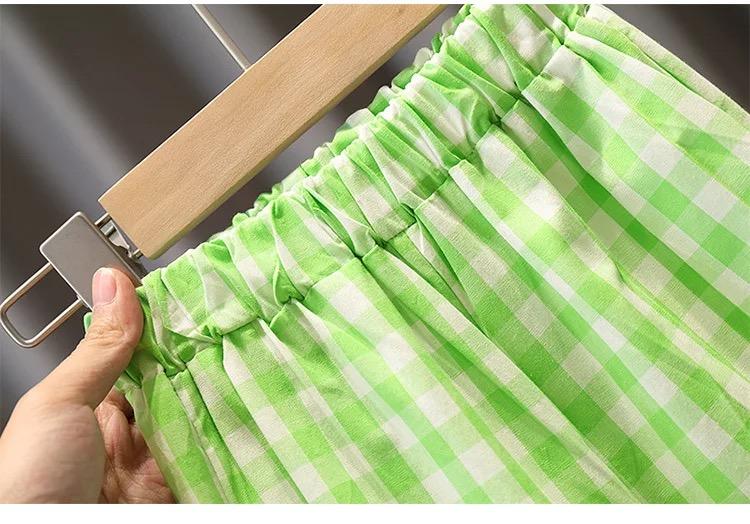 GREEN GINGHAM SET
