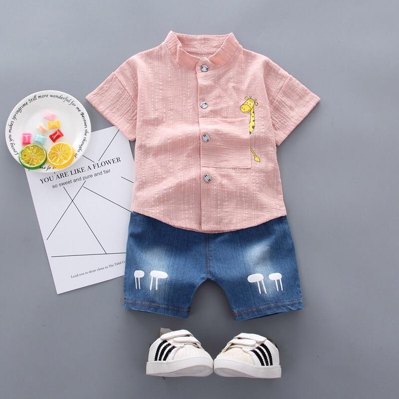 Giraffe Shirt and Shorts Set