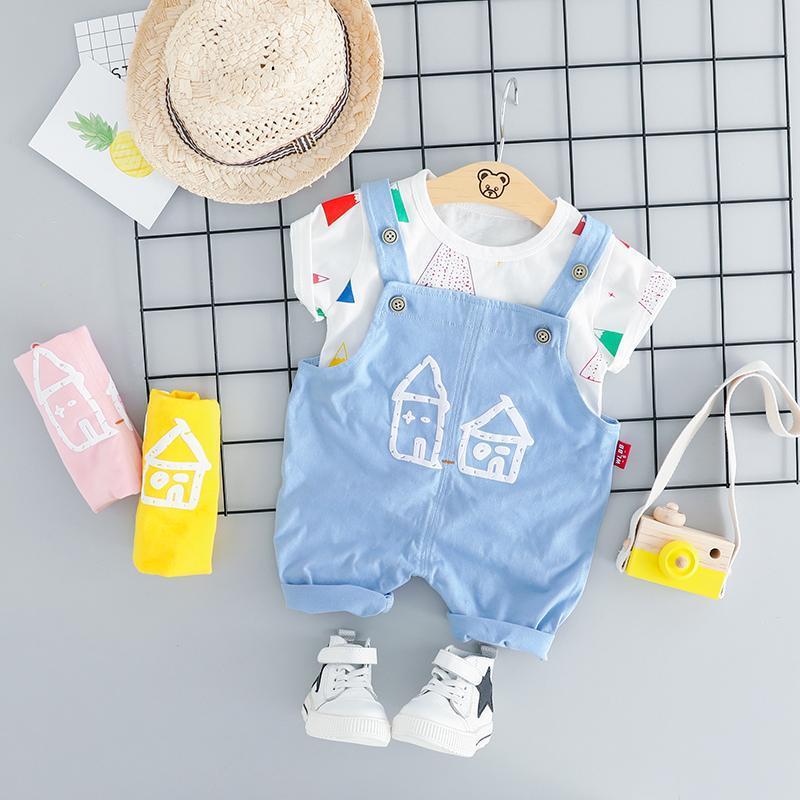 Home Printed Dungaree Set