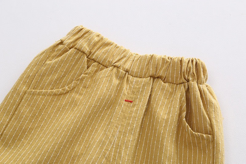 Shirt and striped shorts set