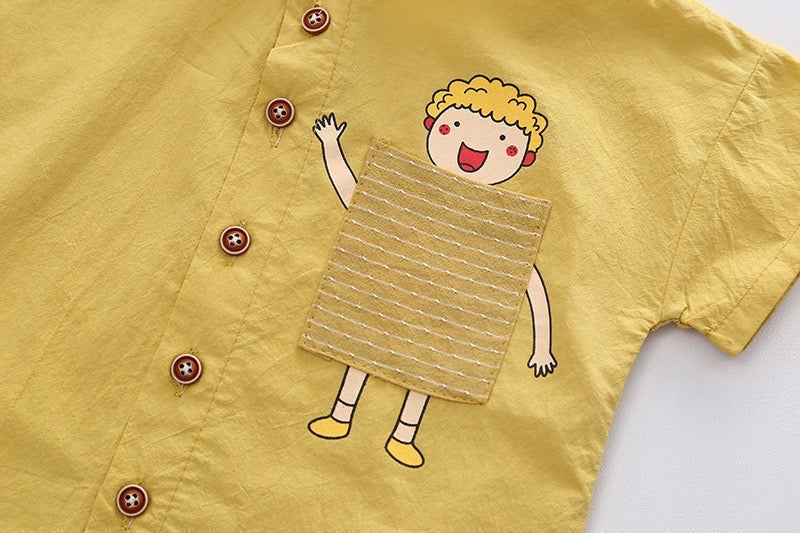 Shirt and striped shorts set