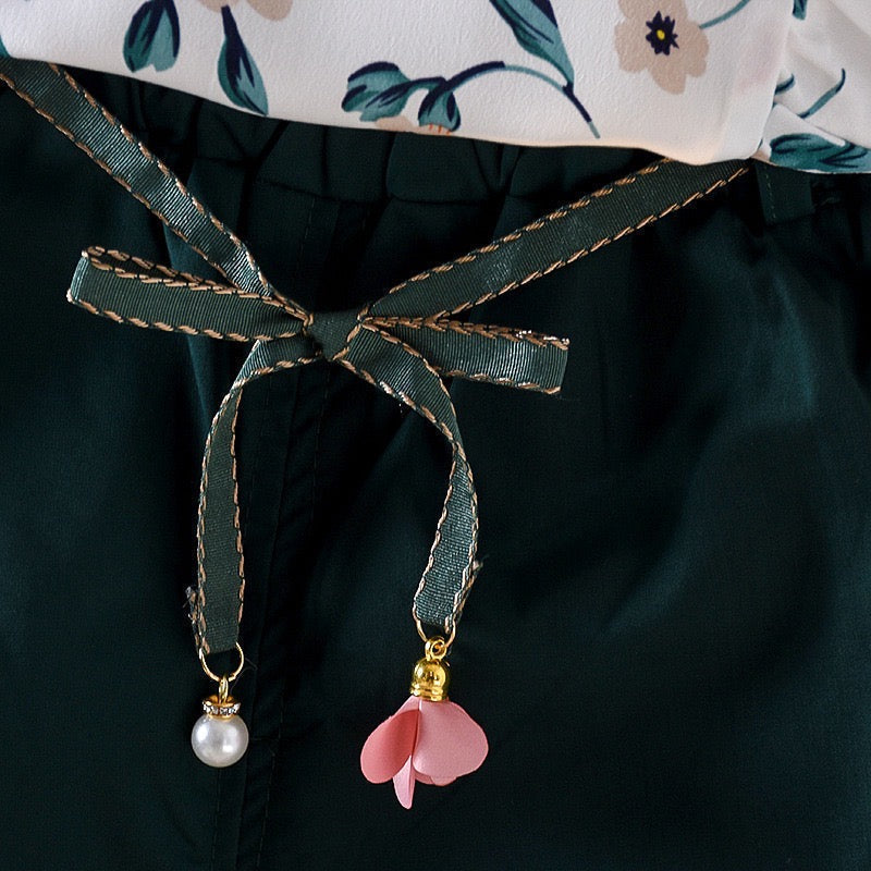 Flower print summer set