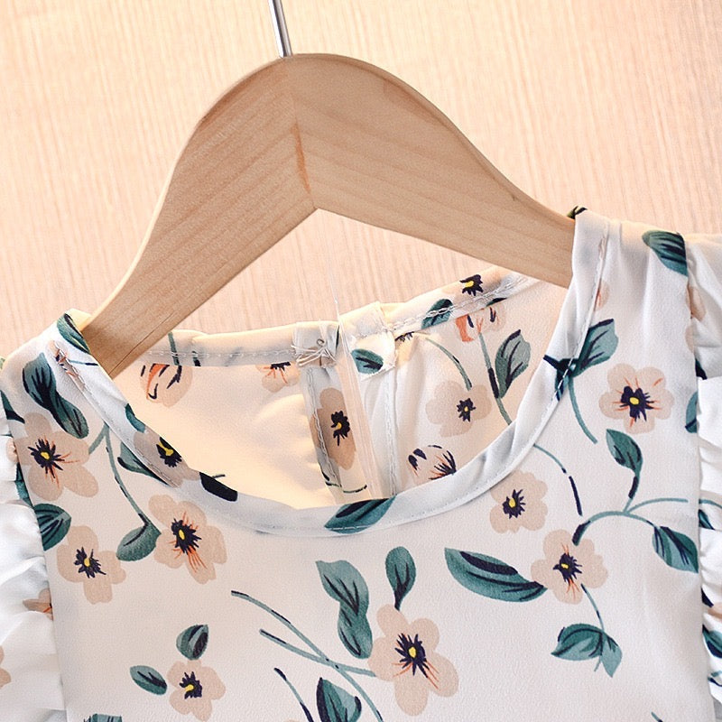 Flower print summer set