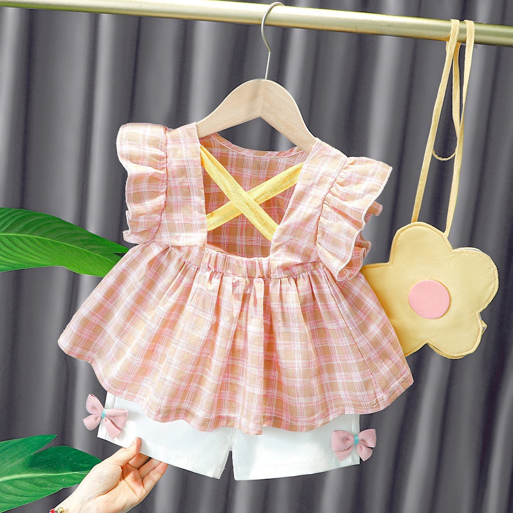 Sunflower checkered summer set