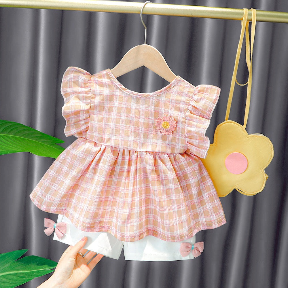 Sunflower checkered summer set