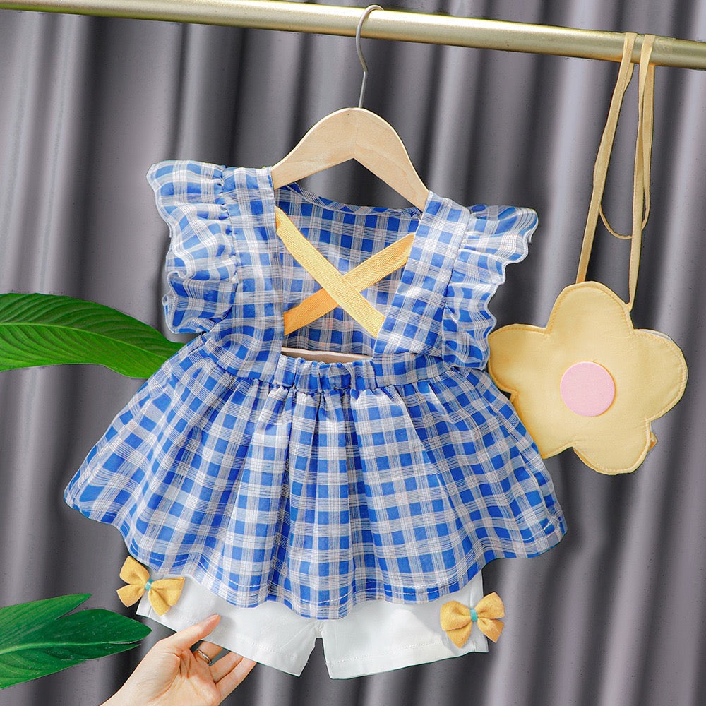 Sunflower checkered summer set