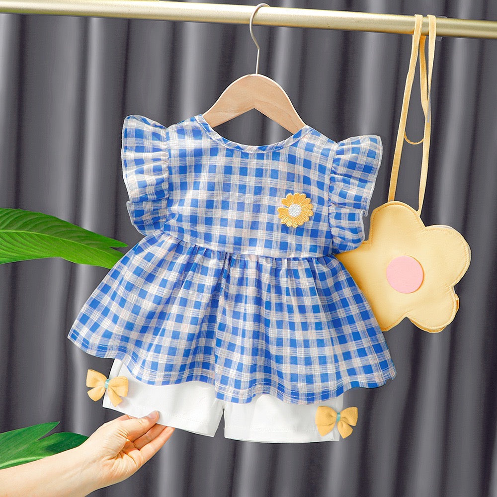 Sunflower checkered summer set