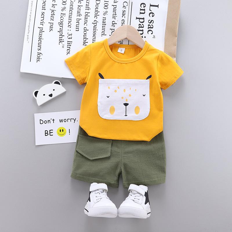 Lion printed t-shirt and summer shorts set