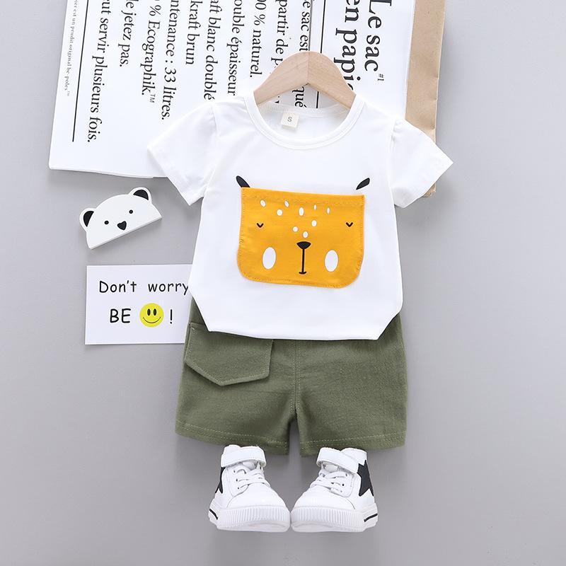 Lion printed t-shirt and summer shorts set