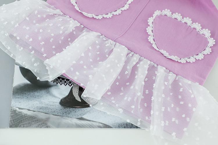 Lace dungaree and t-shirt set