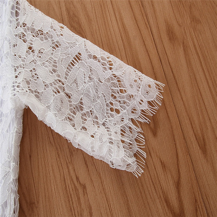 Embroidered top and frilled skirt set