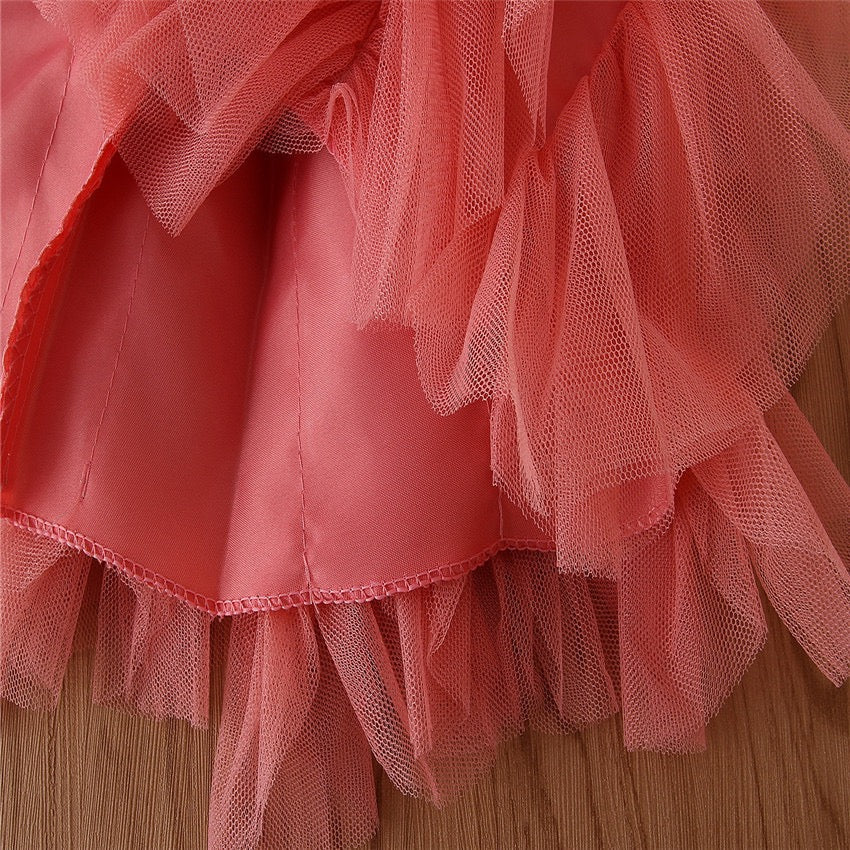 Embroidered top and frilled skirt set