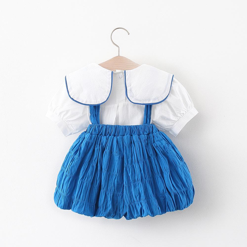 crushed effect dungaree shorts set