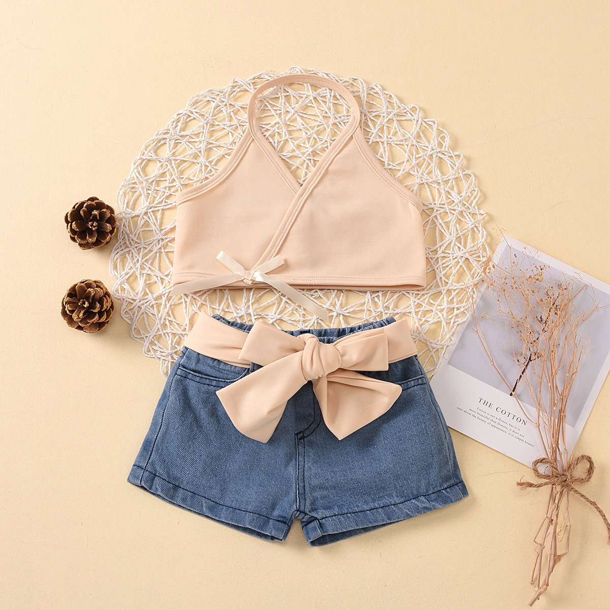 Halter neck top and short set