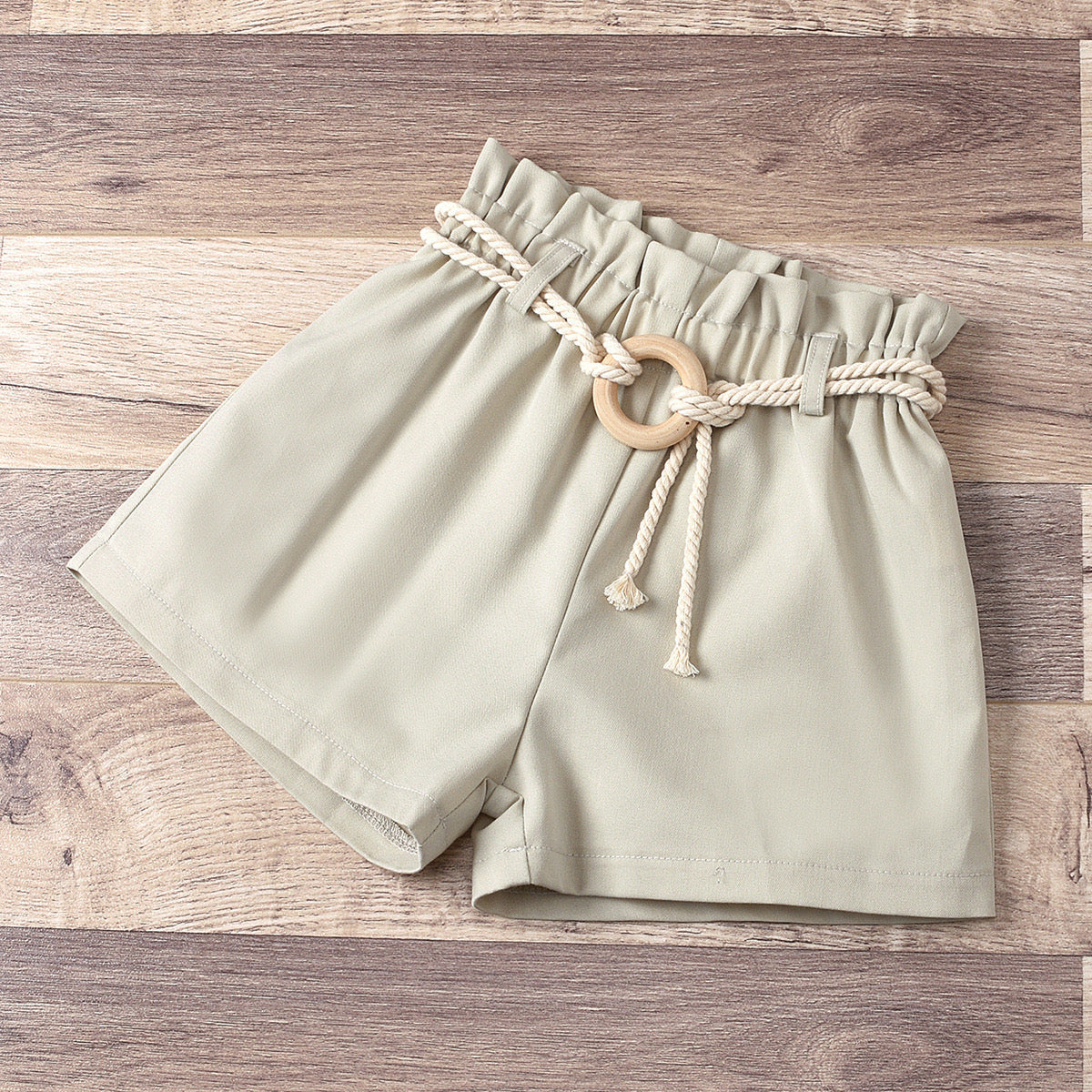 Leaf printed buttoned top and shorts set