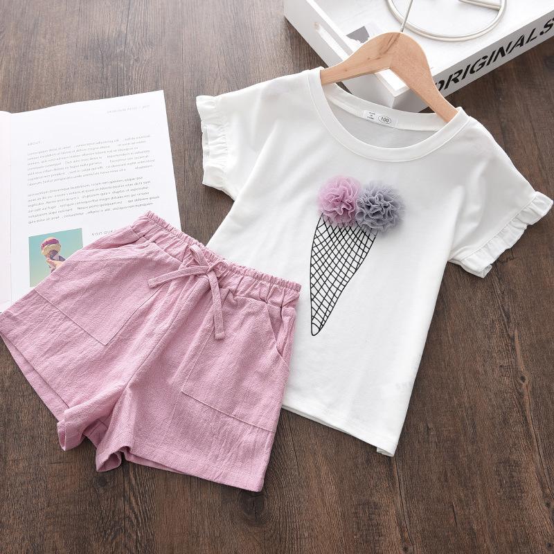 Ice cream cone made t-shirt and shorts set