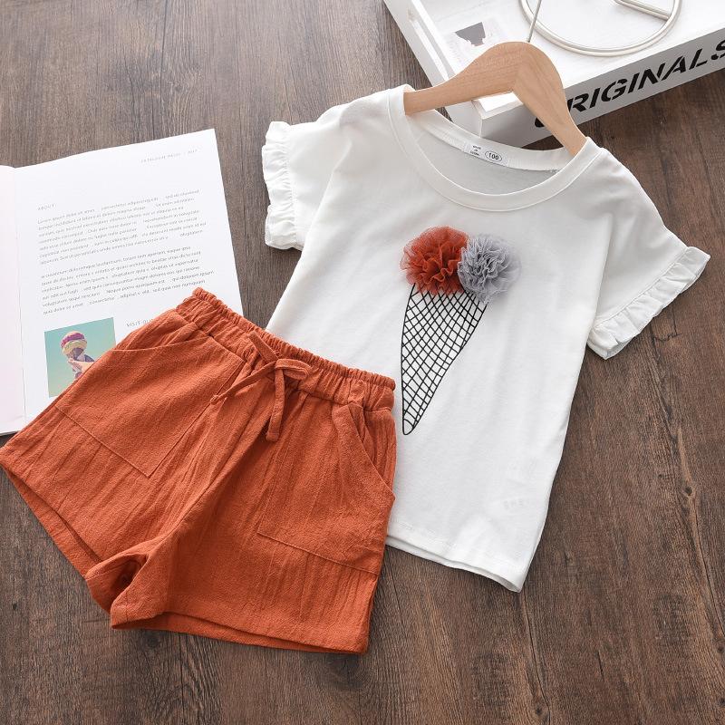 Ice cream cone made t-shirt and shorts set
