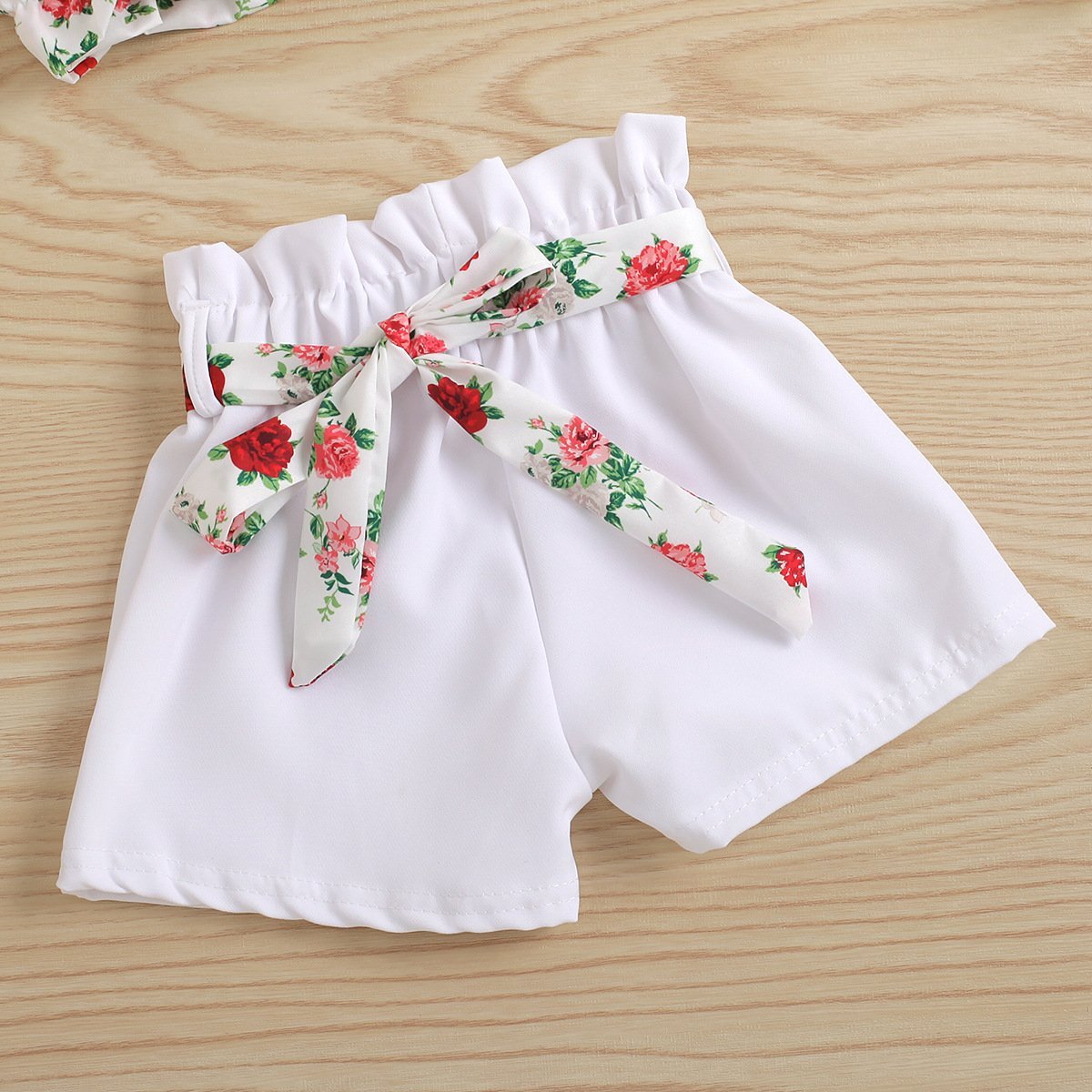Floral off shoulder top and shorts set