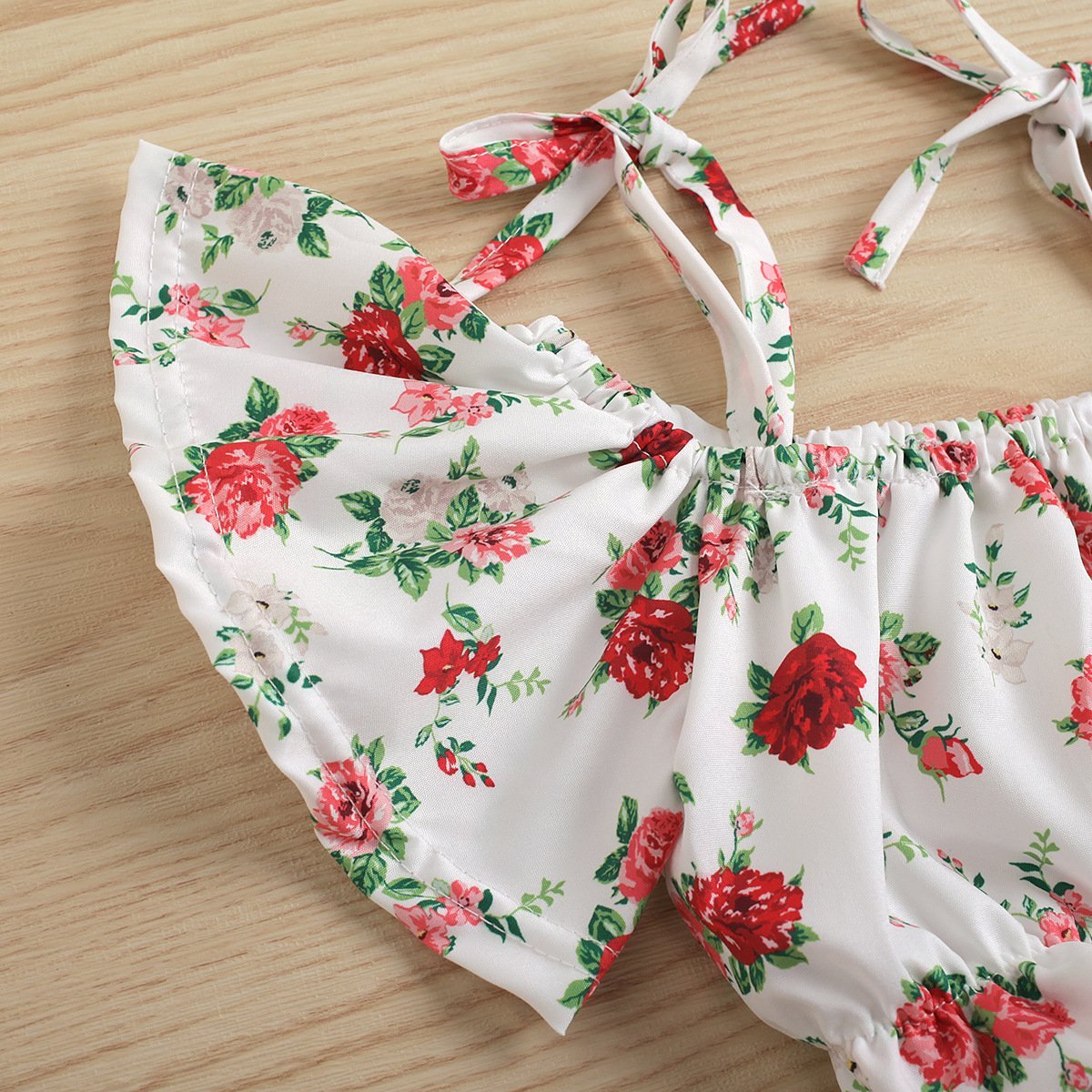 Floral off shoulder top and shorts set