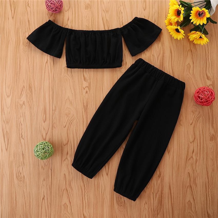 Black Off shoulder top and pant set